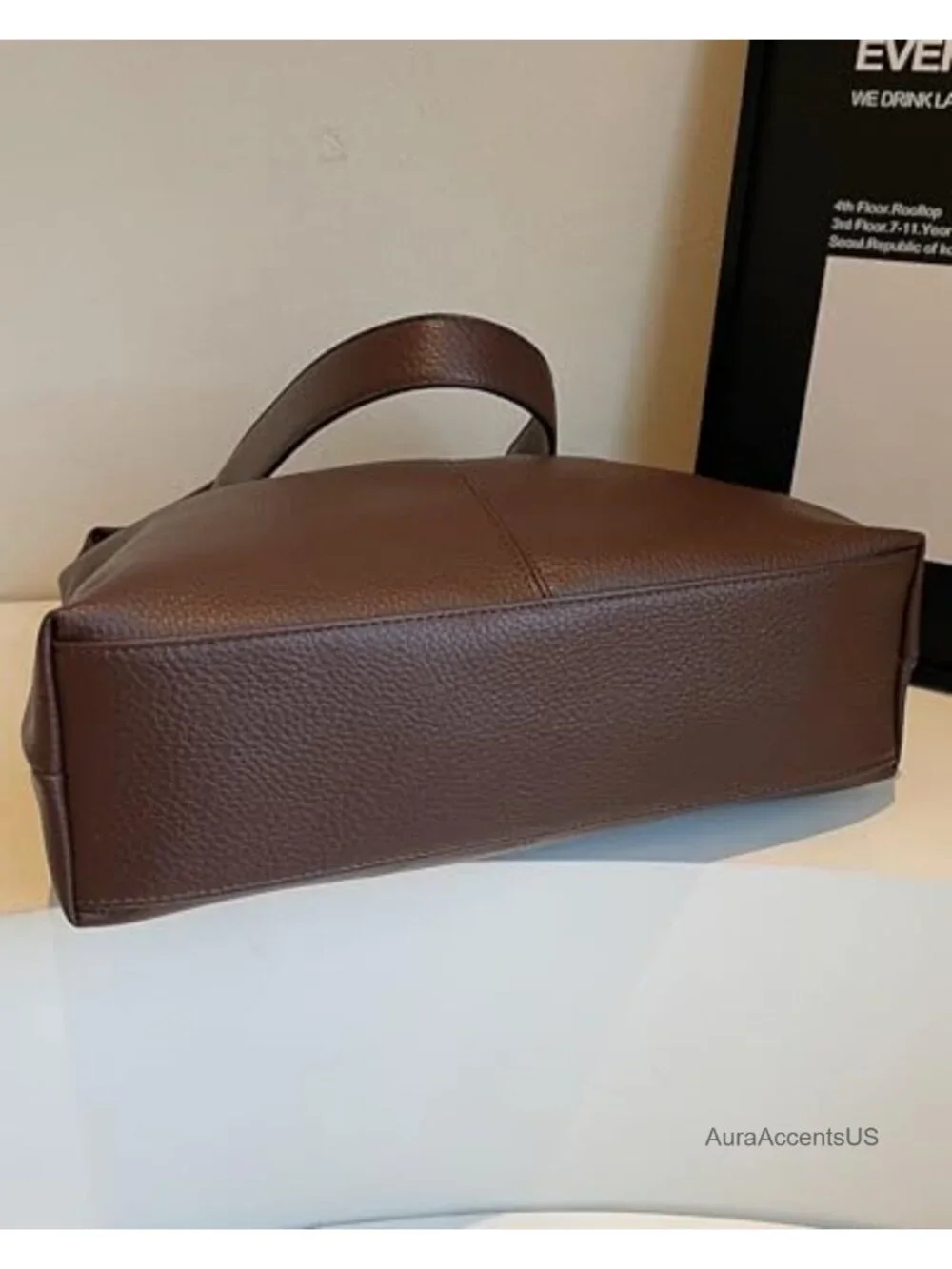 Faux Leather Hobo Shoulder Bag Tote Handbag